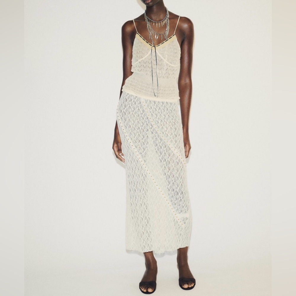 Zara Cream Lace Top